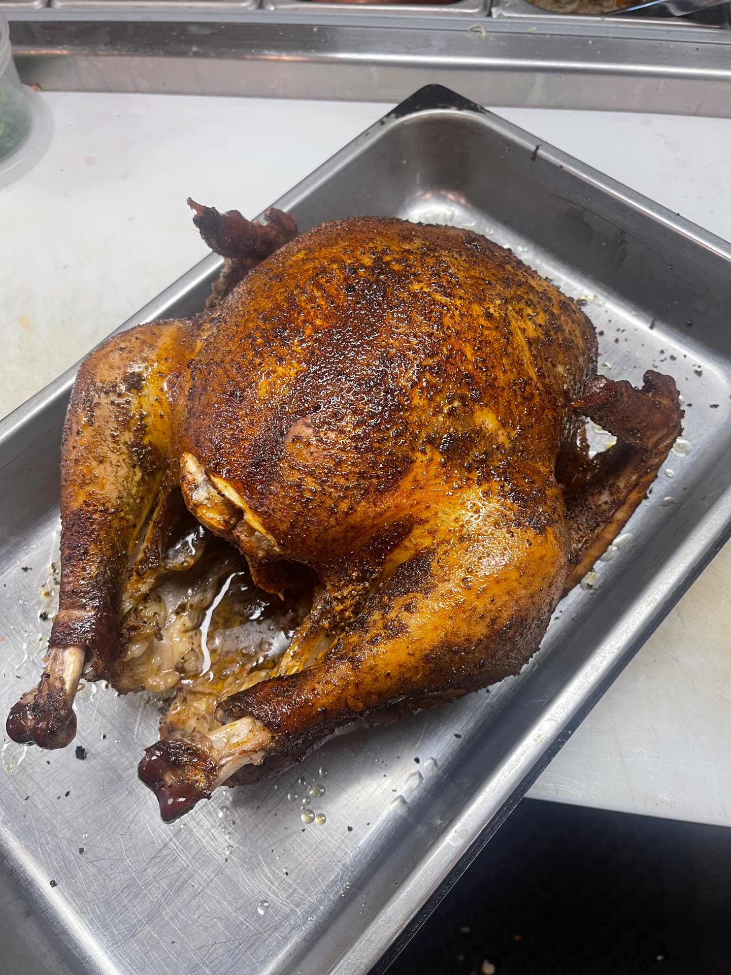 Whole seasoned smoked turkey