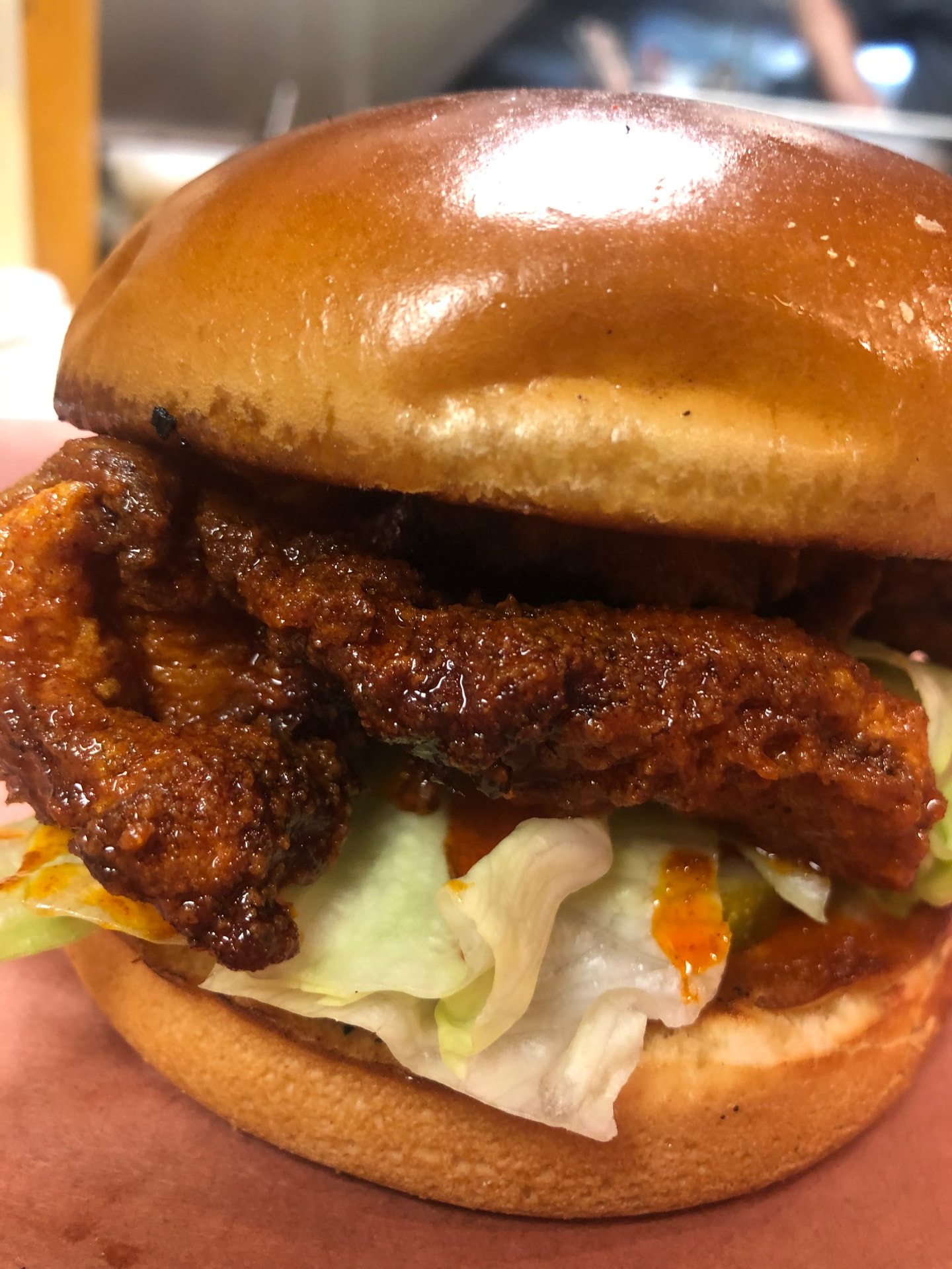 Nashville crispy hot chicken sandwich